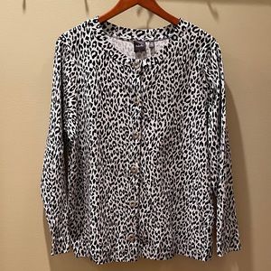 Leopard Button-up Sweater